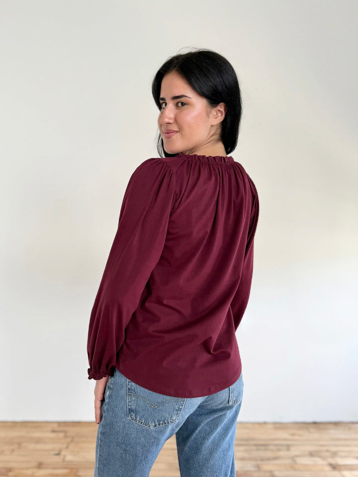 ROCHELLE top in Merlot