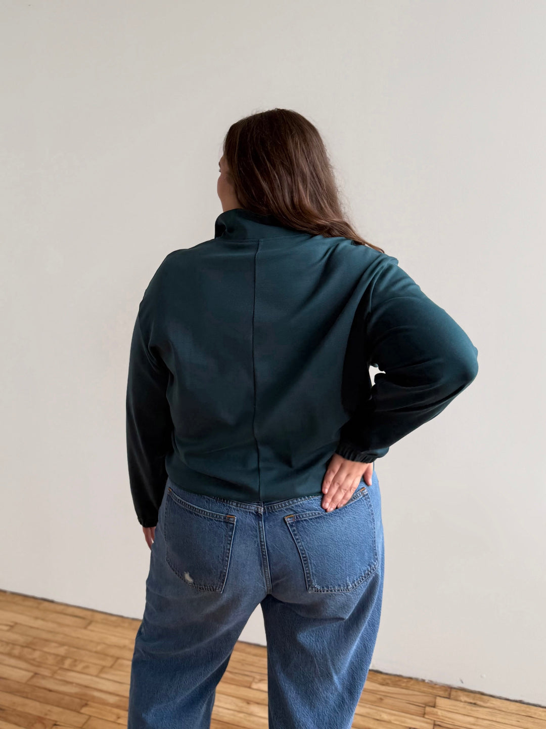 JOHANNA heavy-knit pullover in Deep Sea