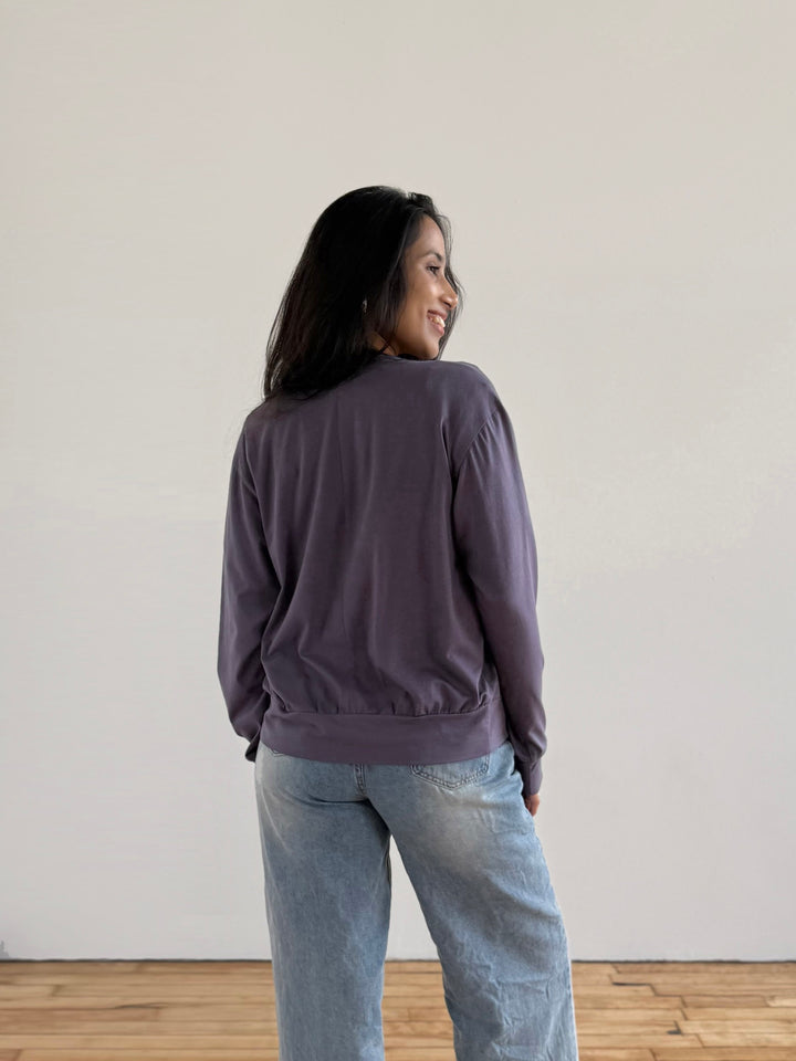 EUGENIE cardigan/top in Dewberry