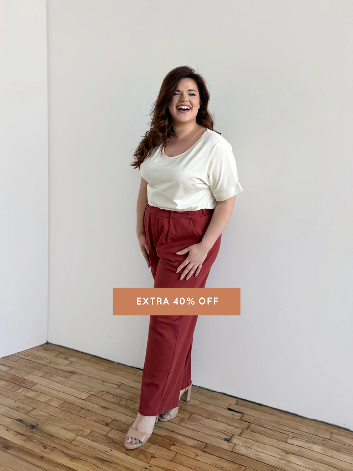 KENNA pants in Red Amber