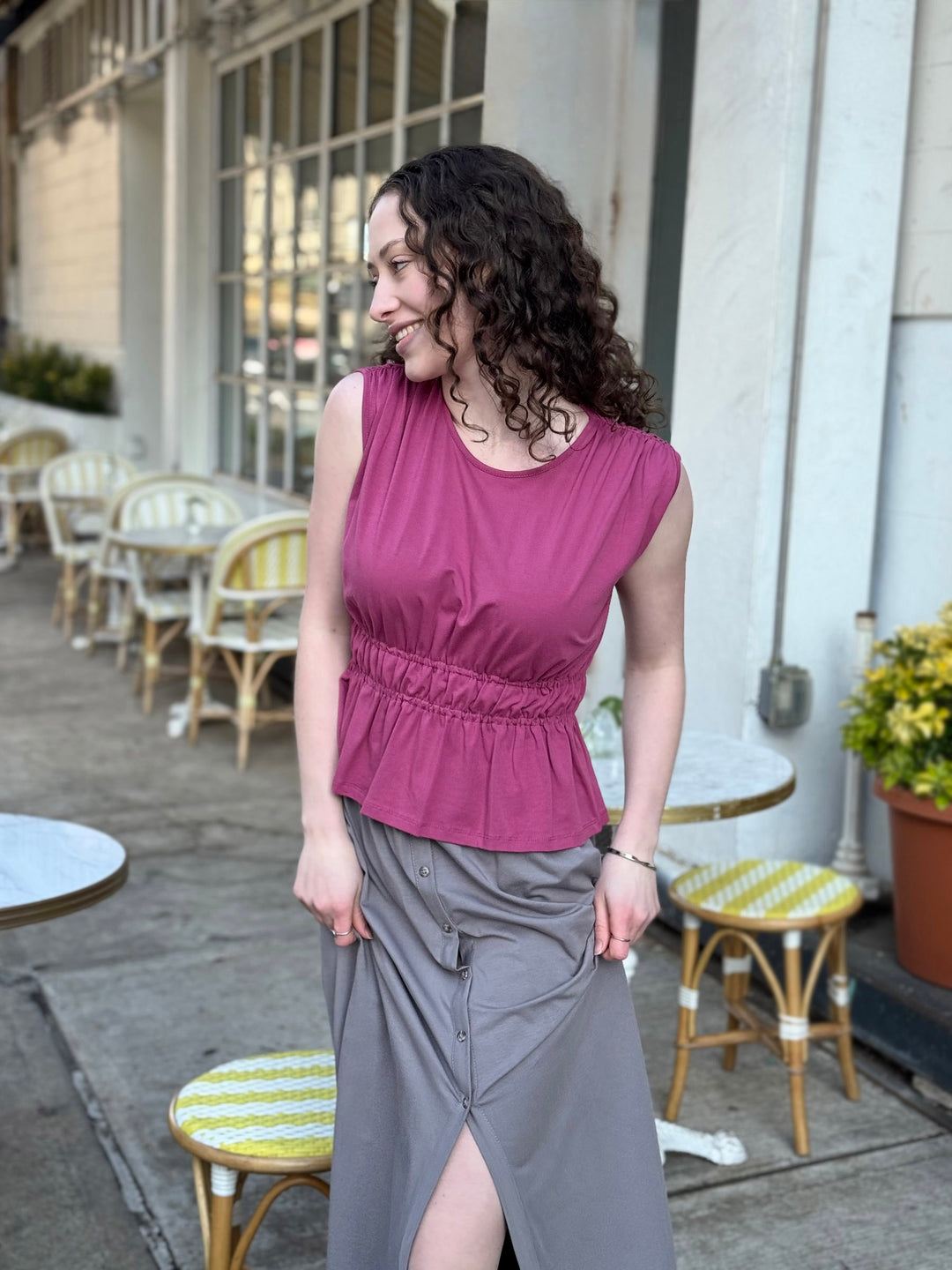 KACI tank in Mauve Berry