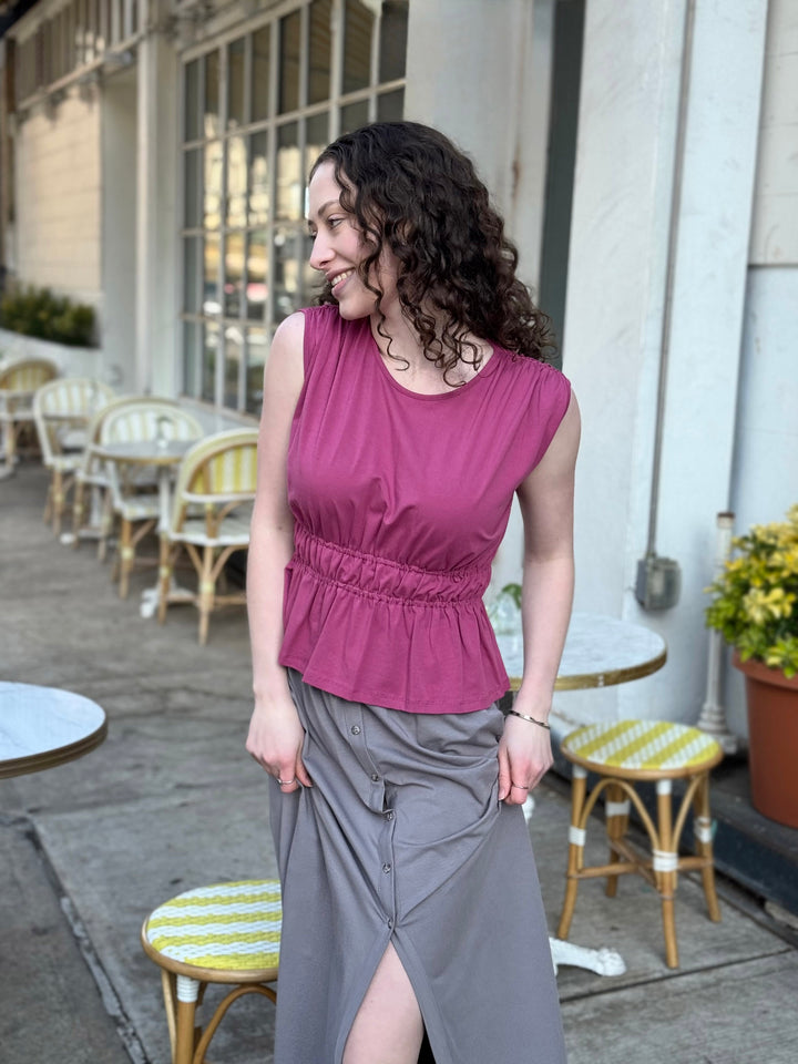 KACI tank in Mauve Berry