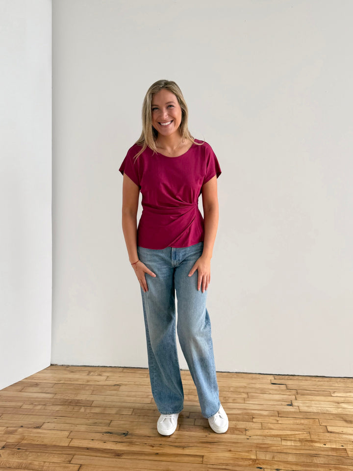 KEIRA top in Pomegranate