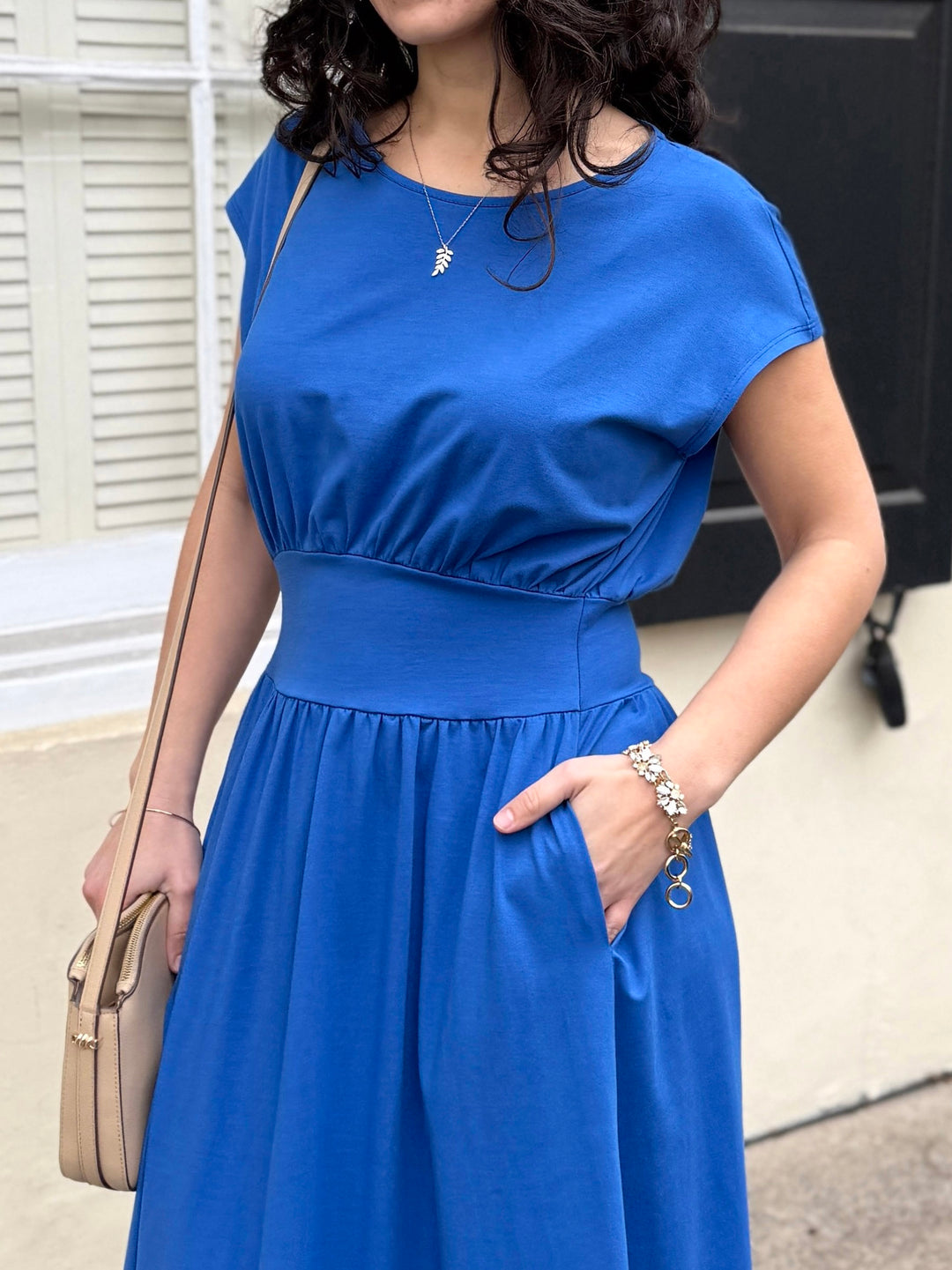 CATHERINE dress in Blue Iolite