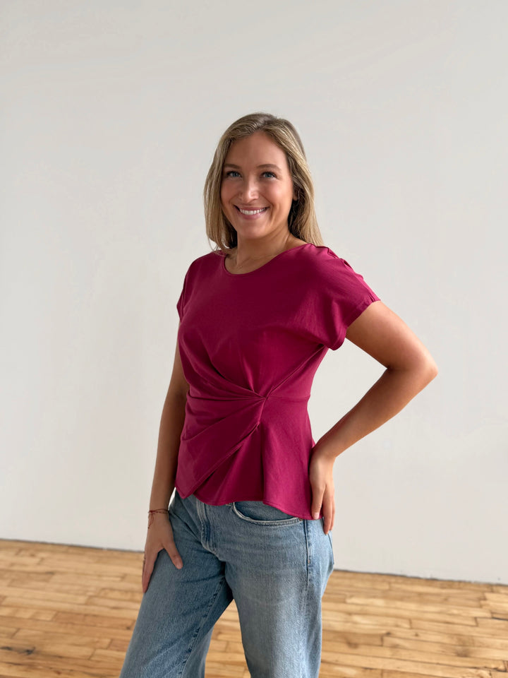 KEIRA top in Pomegranate