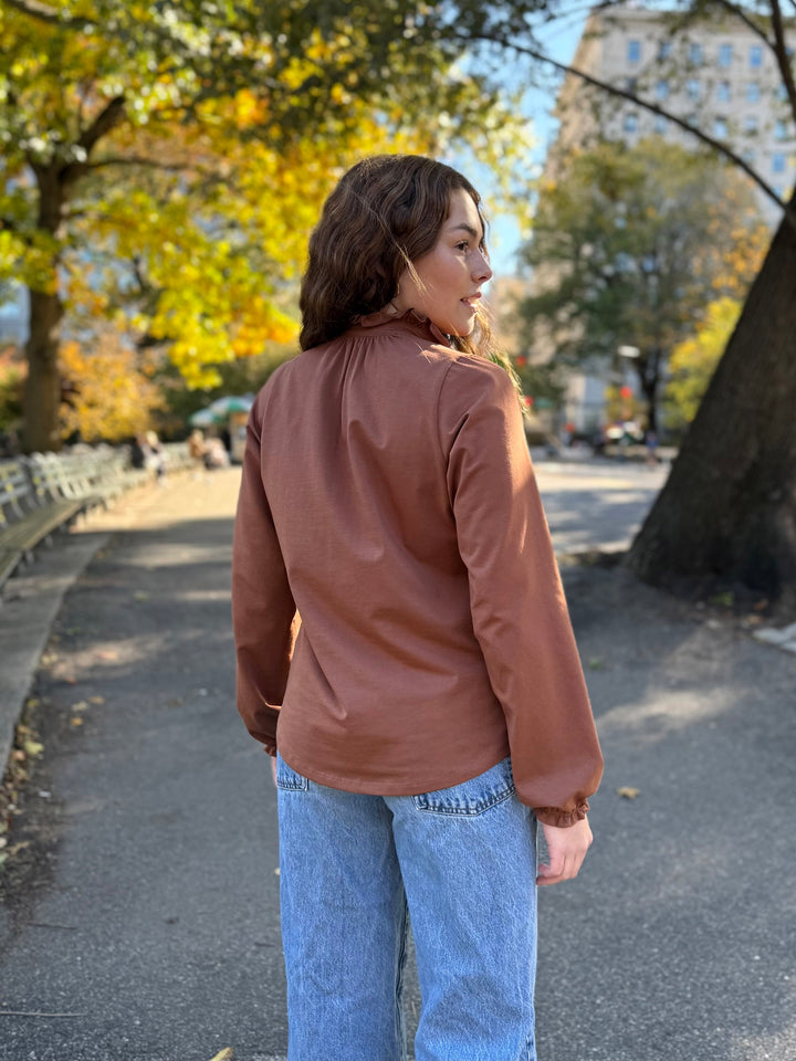 SEZANE top in Cacao Brown