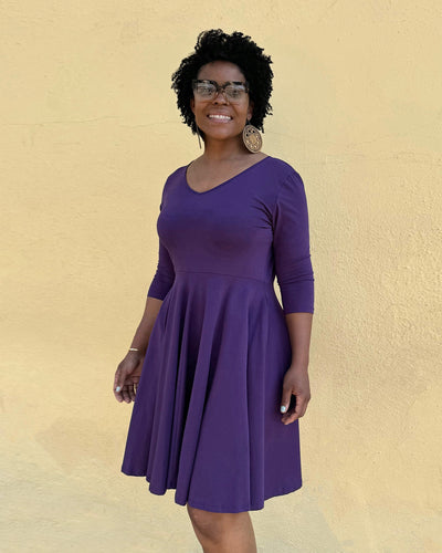 LOUISE dress in Midnight Dahlia