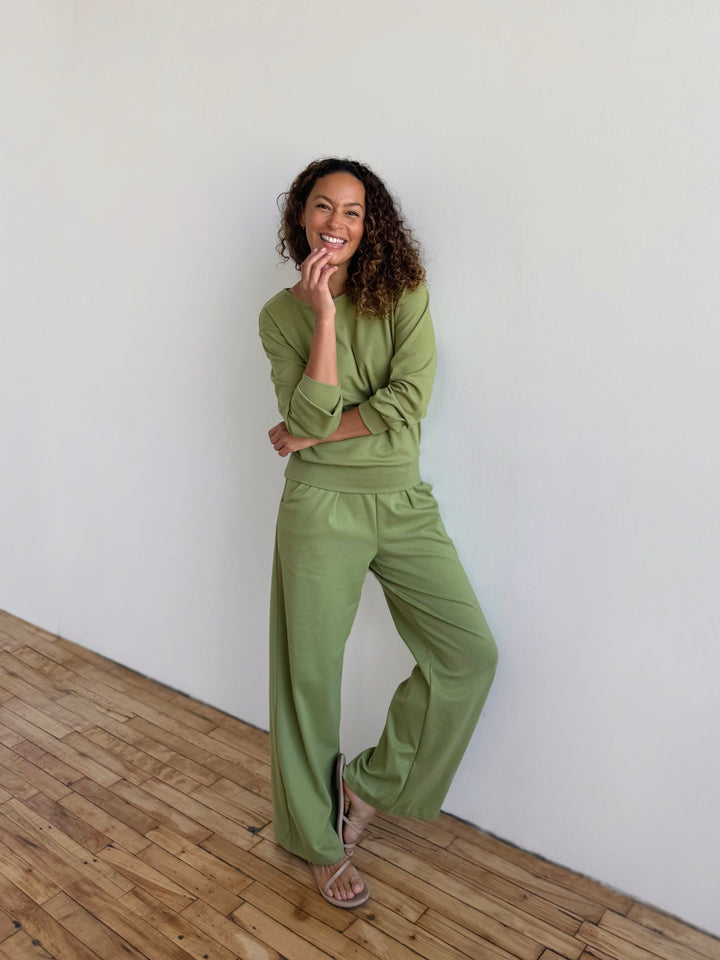 KENNA pants in Grass Green