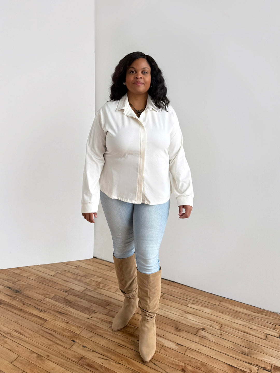 DEVON blouse in Light Ivory