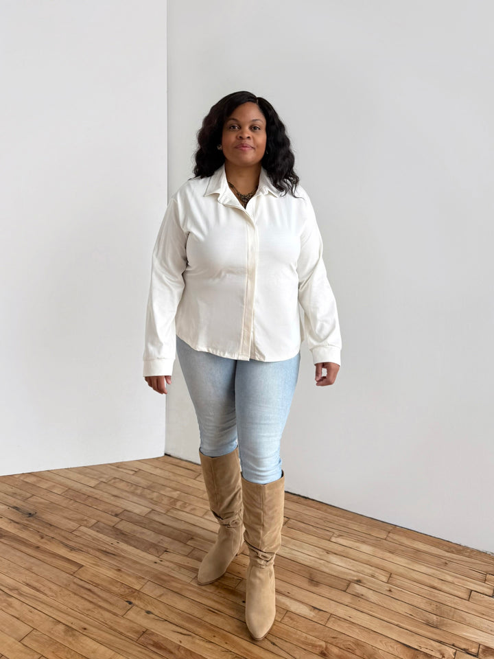 DEVON blouse in Light Ivory