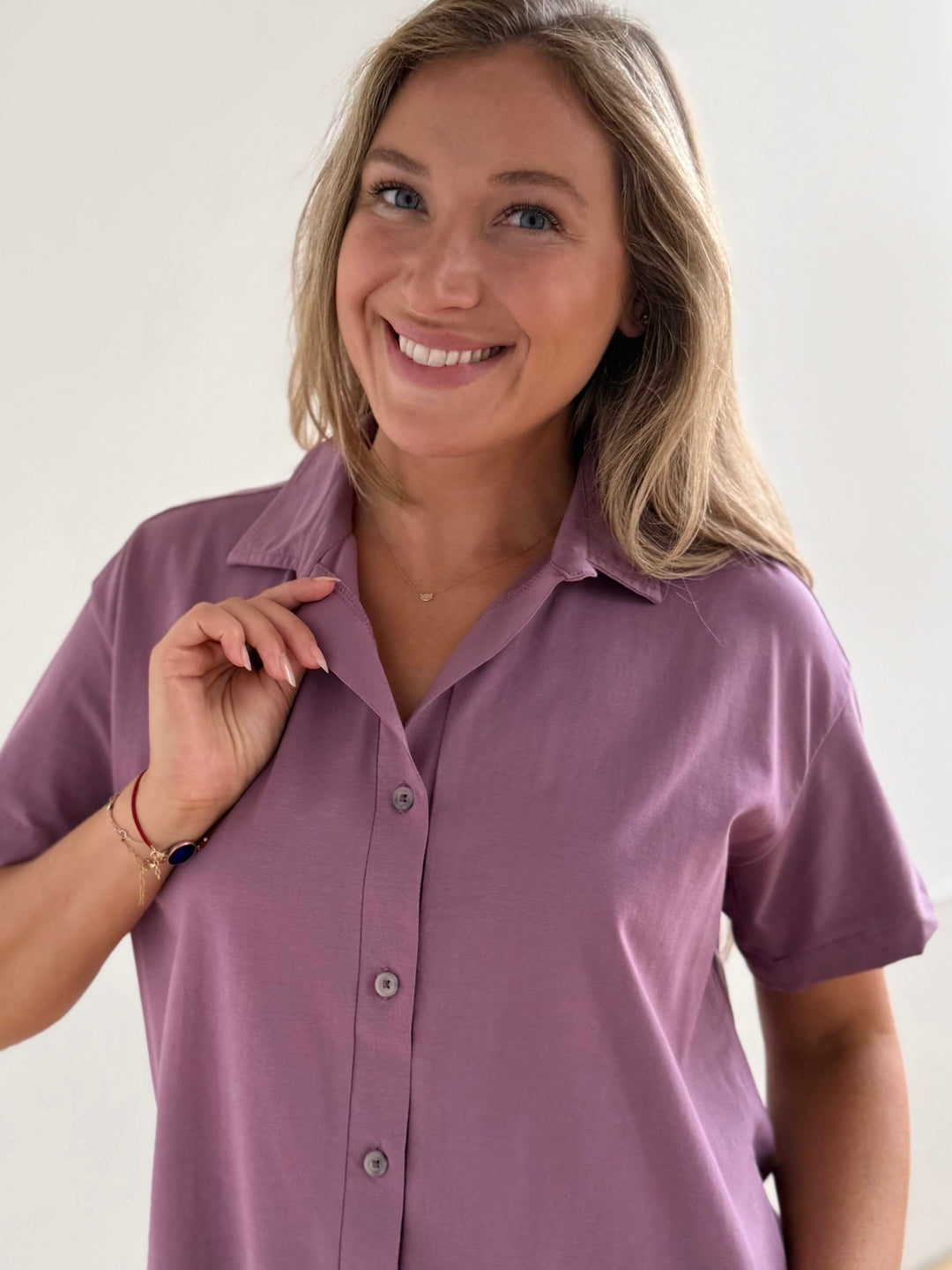 INES boxy shirt in Dusty Orchid