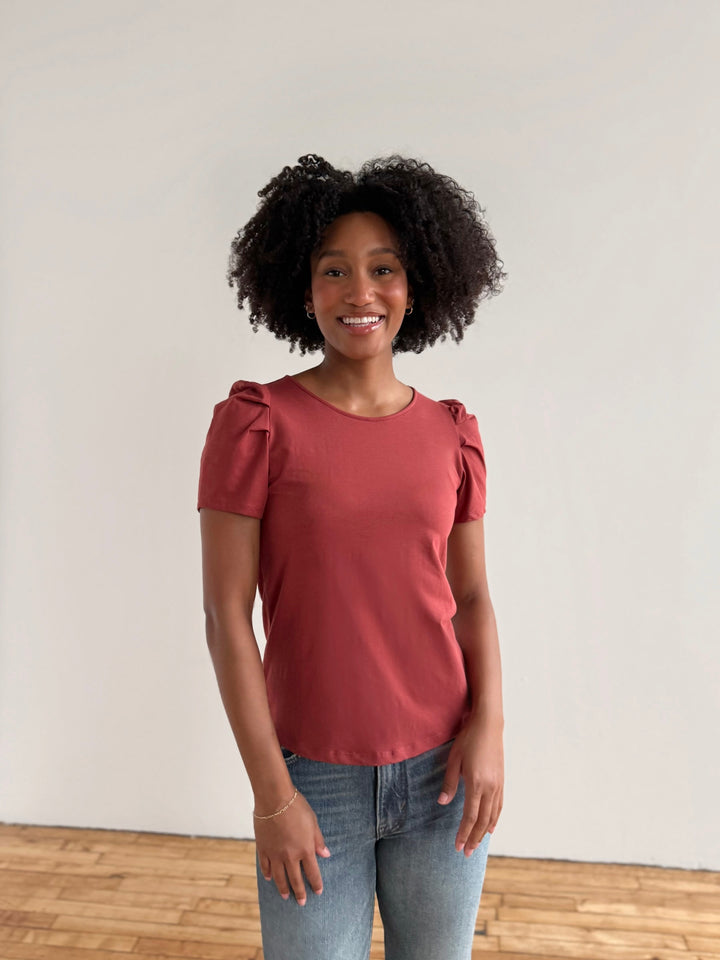 NOLITA tee in Earthy Red