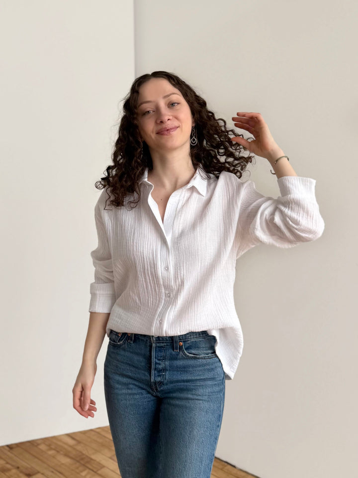 PRADO gauze top in White