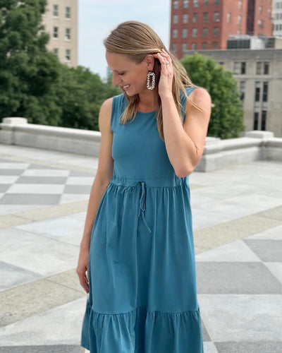 BLEUET dress in Peacock Blue