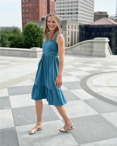 BLEUET dress in Peacock Blue