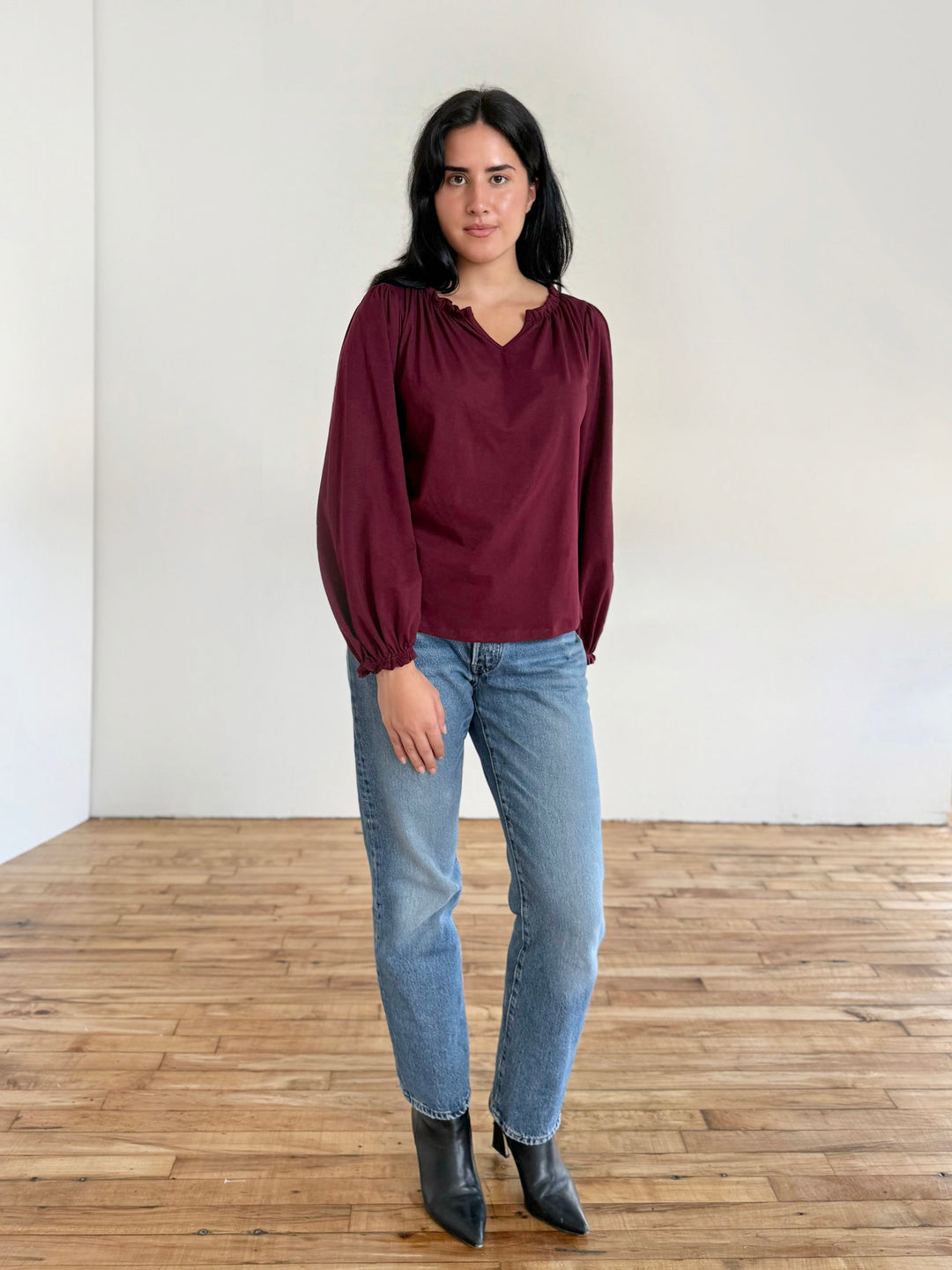 ROCHELLE top in Merlot