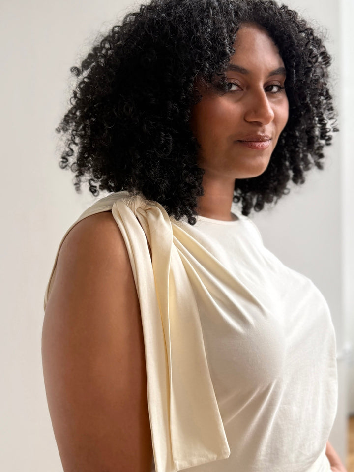 KERRINE top in Chalk