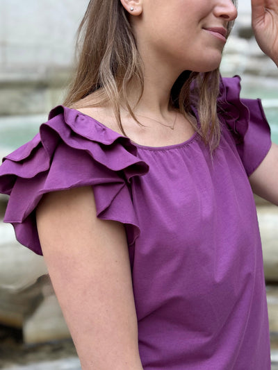 LILOU top in Deep Lilac