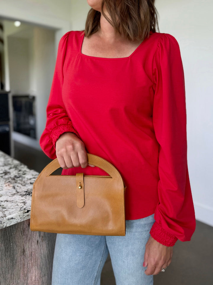 DARLA top in Bright Red
