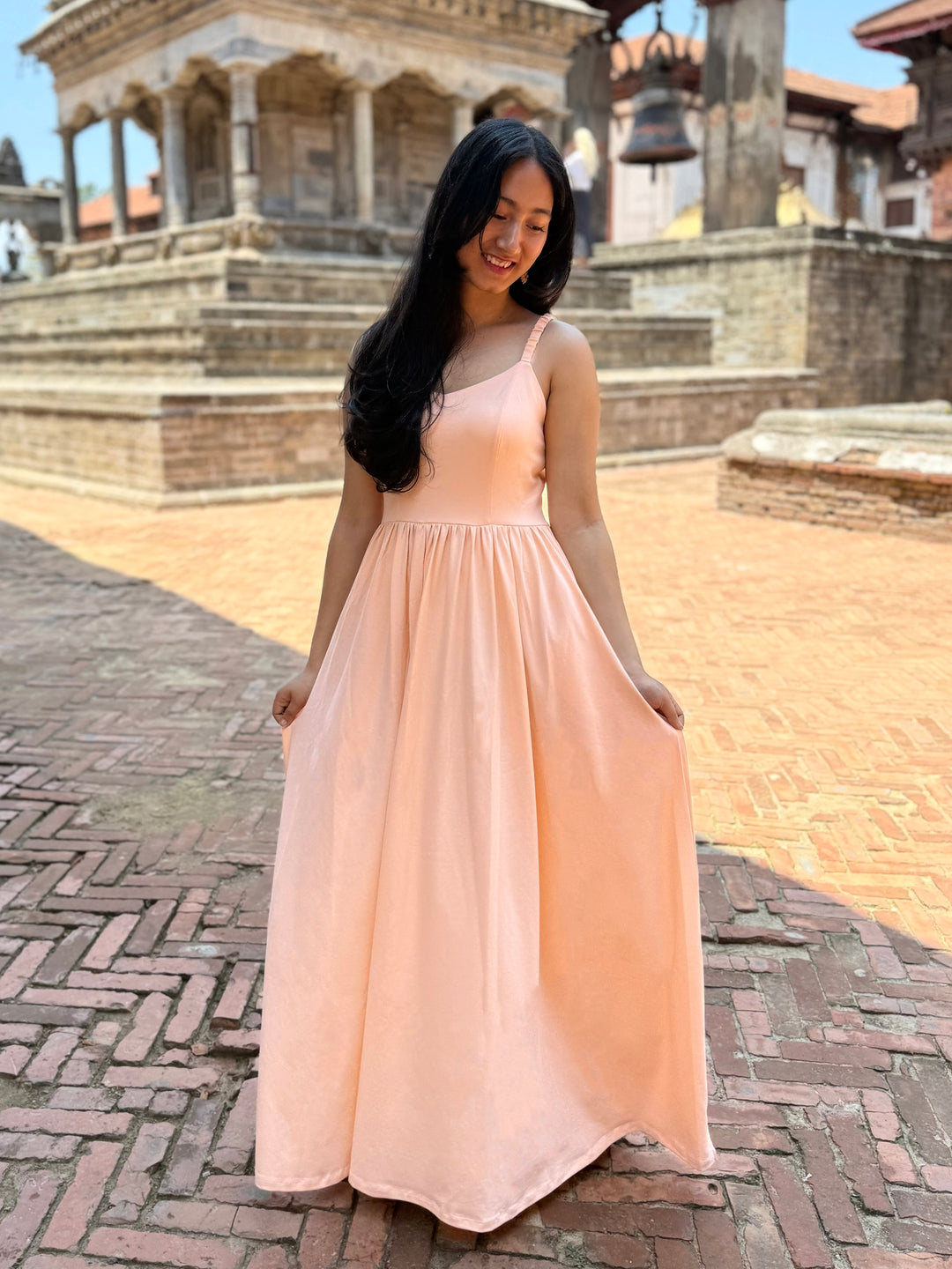 LYDIA dress in Apricot – Elegantees