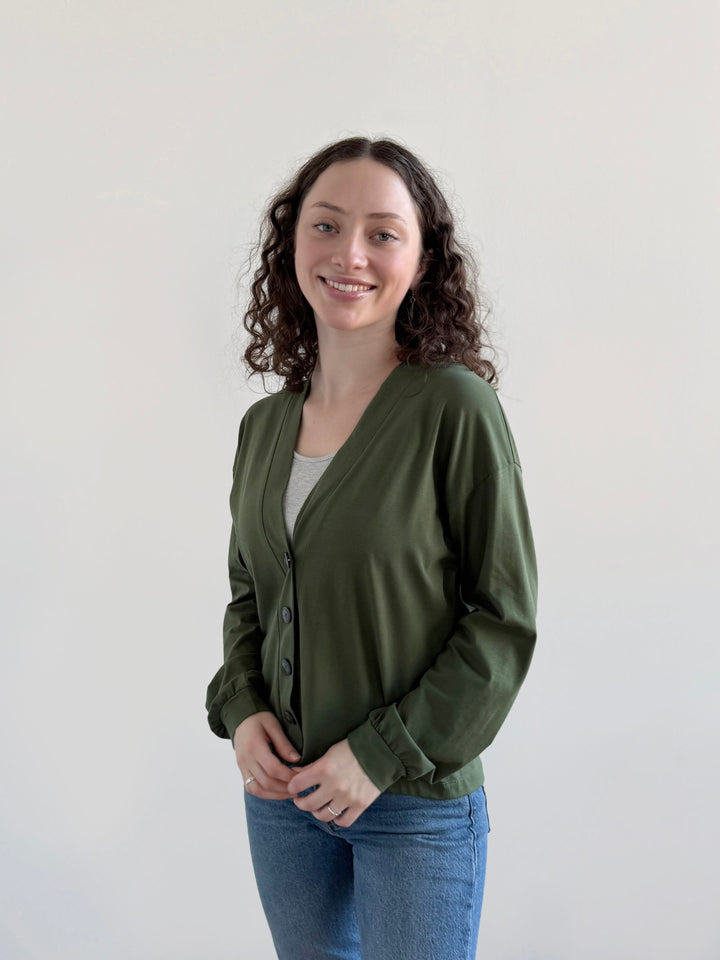 MALLEY cardigan in Meadow Green