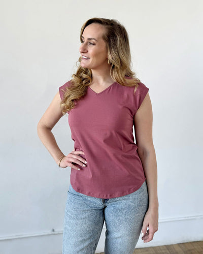 NADINE top in Vintage Mauve