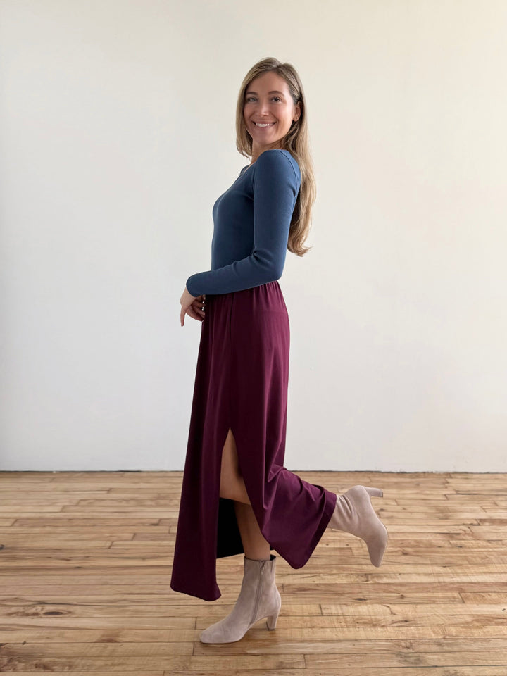 AMARA skirt in Merlot