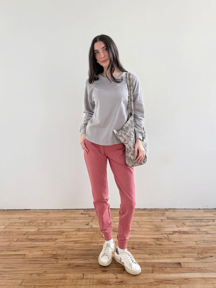 GRETA joggers in Withered Rose