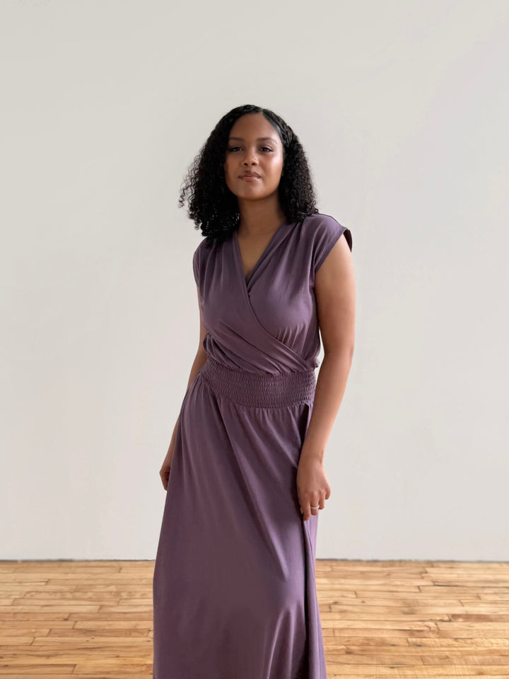 AUBREE dress in Smoky Purple