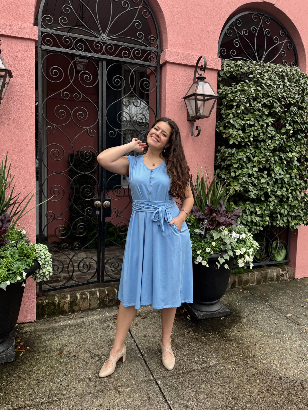 SERAPHINA dress in Light Cornflower