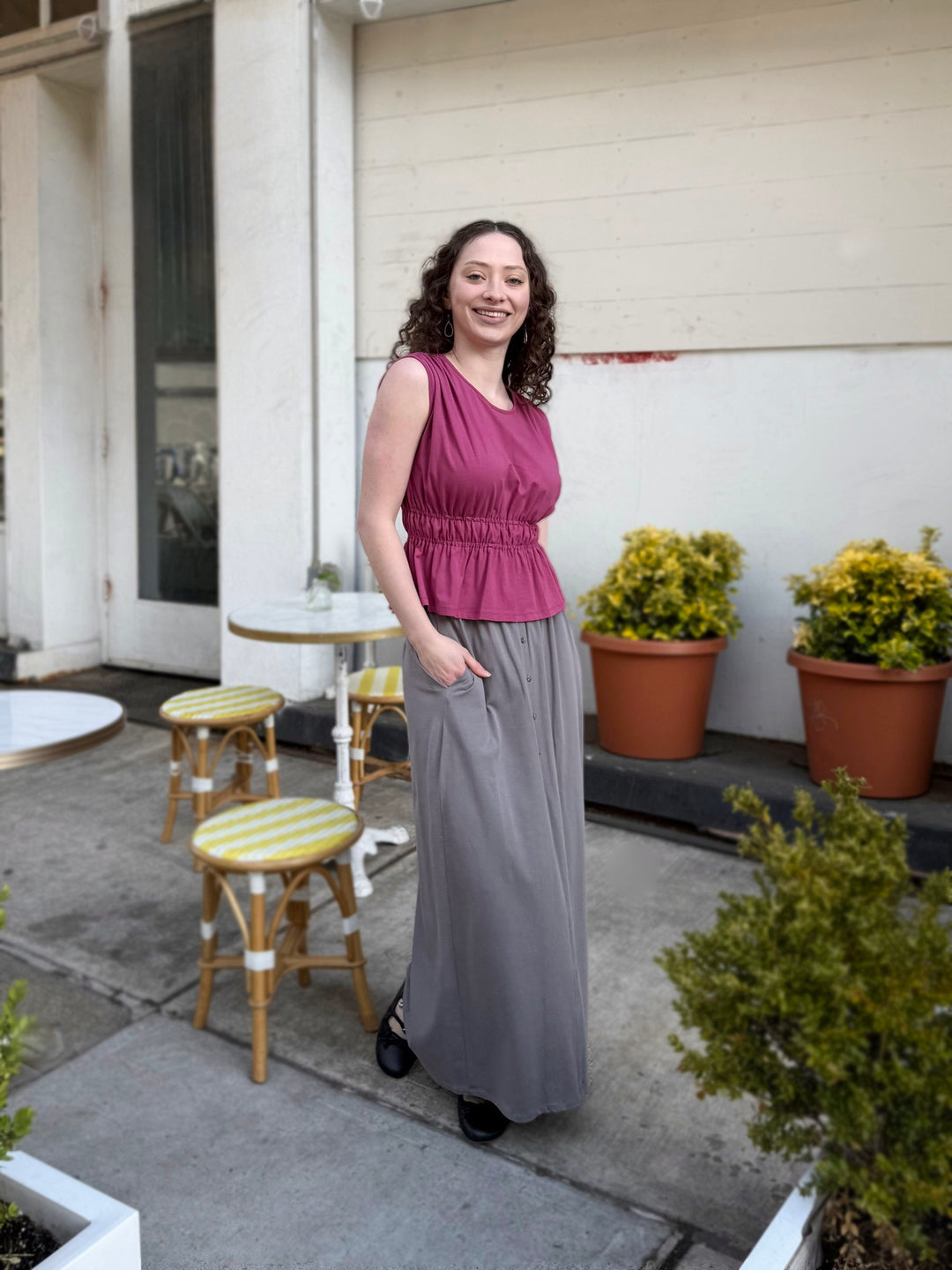 ZURI skirt in Circular Grey