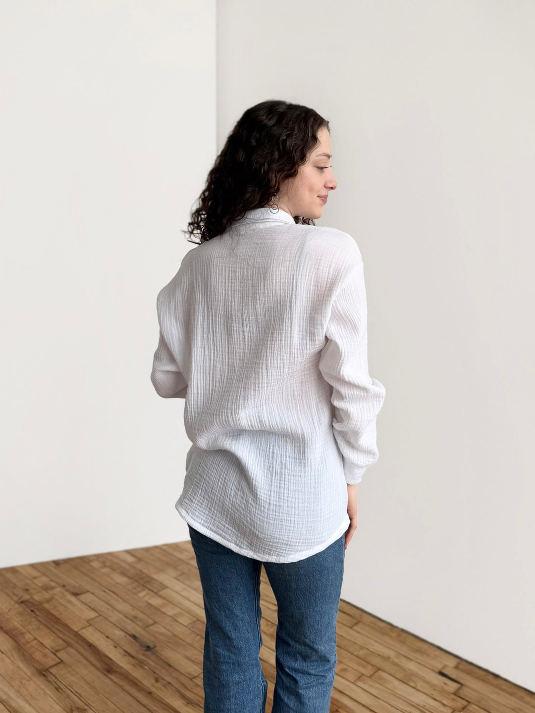 PRADO gauze top in White