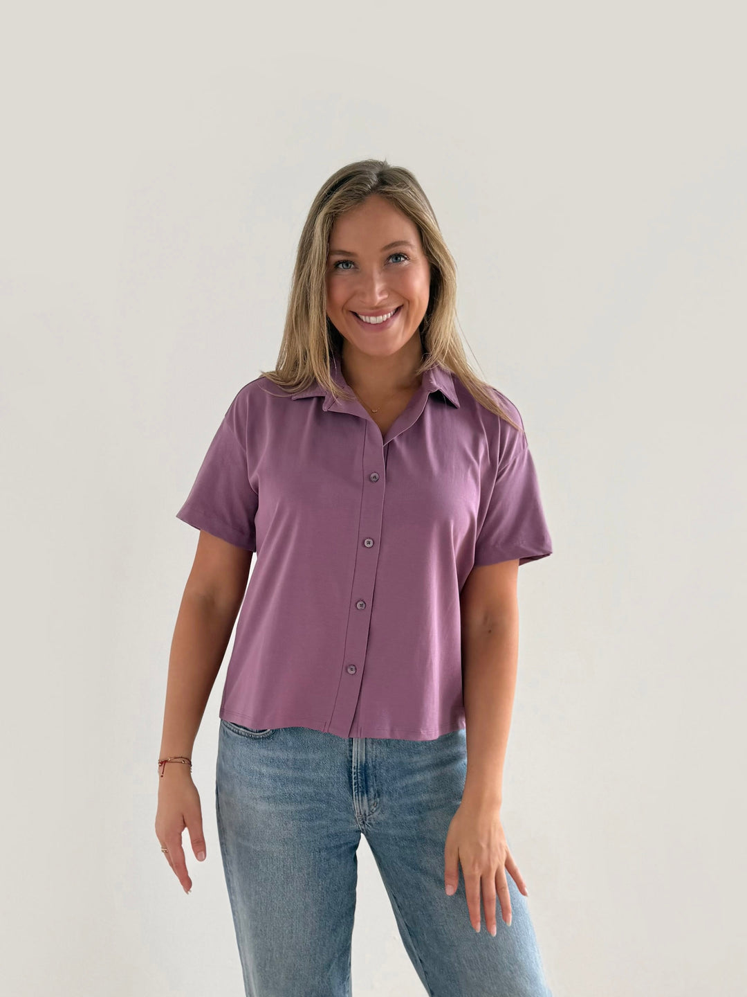 INES boxy shirt in Dusty Orchid