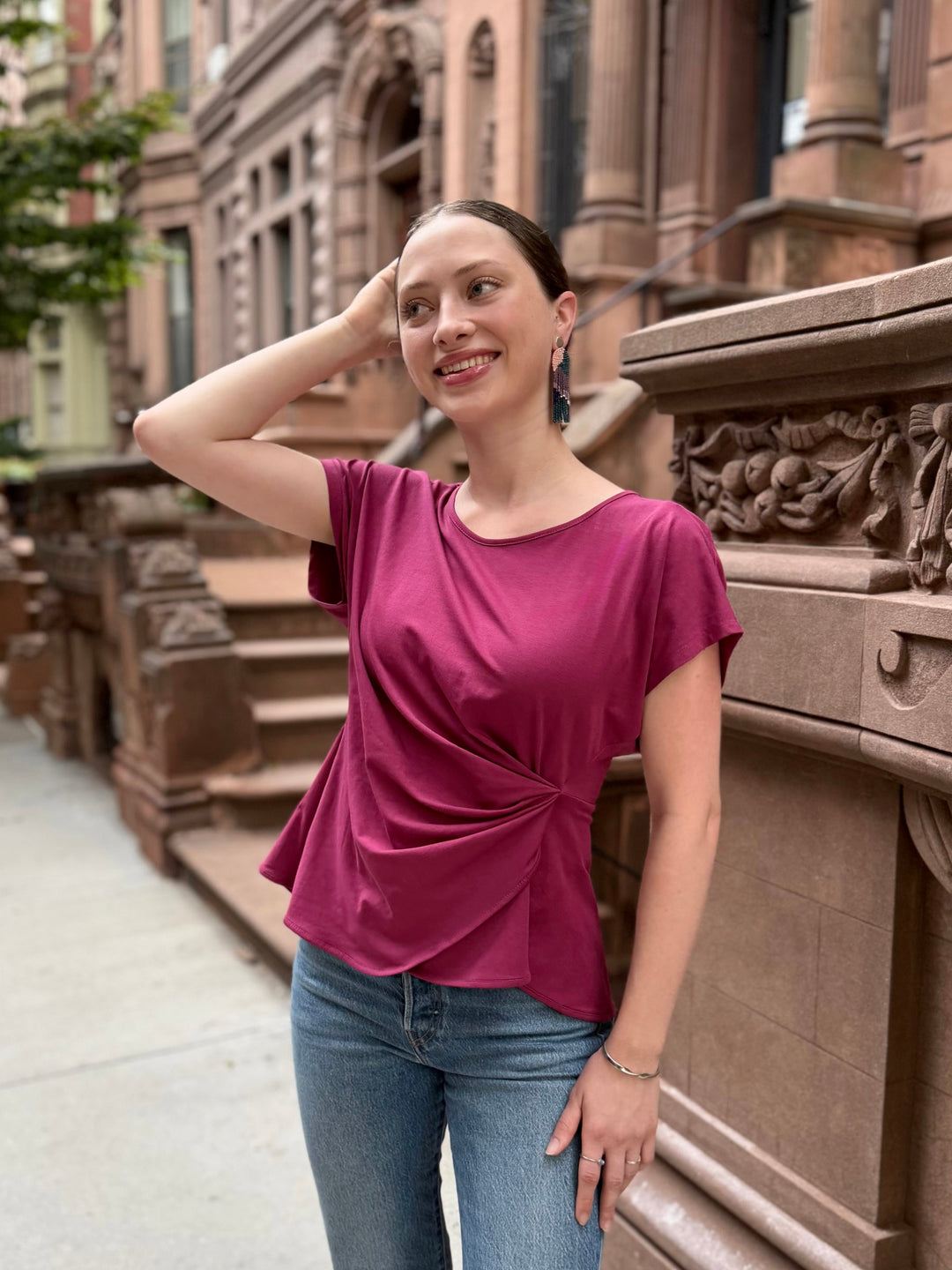 KEIRA top in Deep Berry