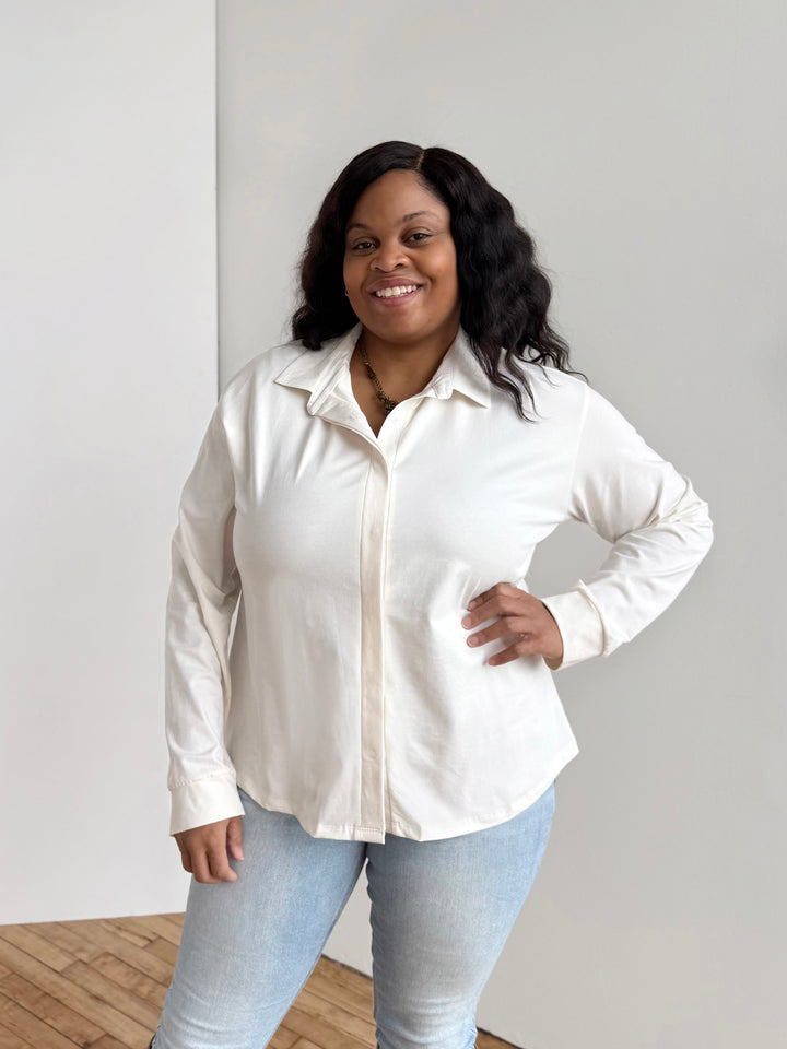 DEVON blouse in Light Ivory