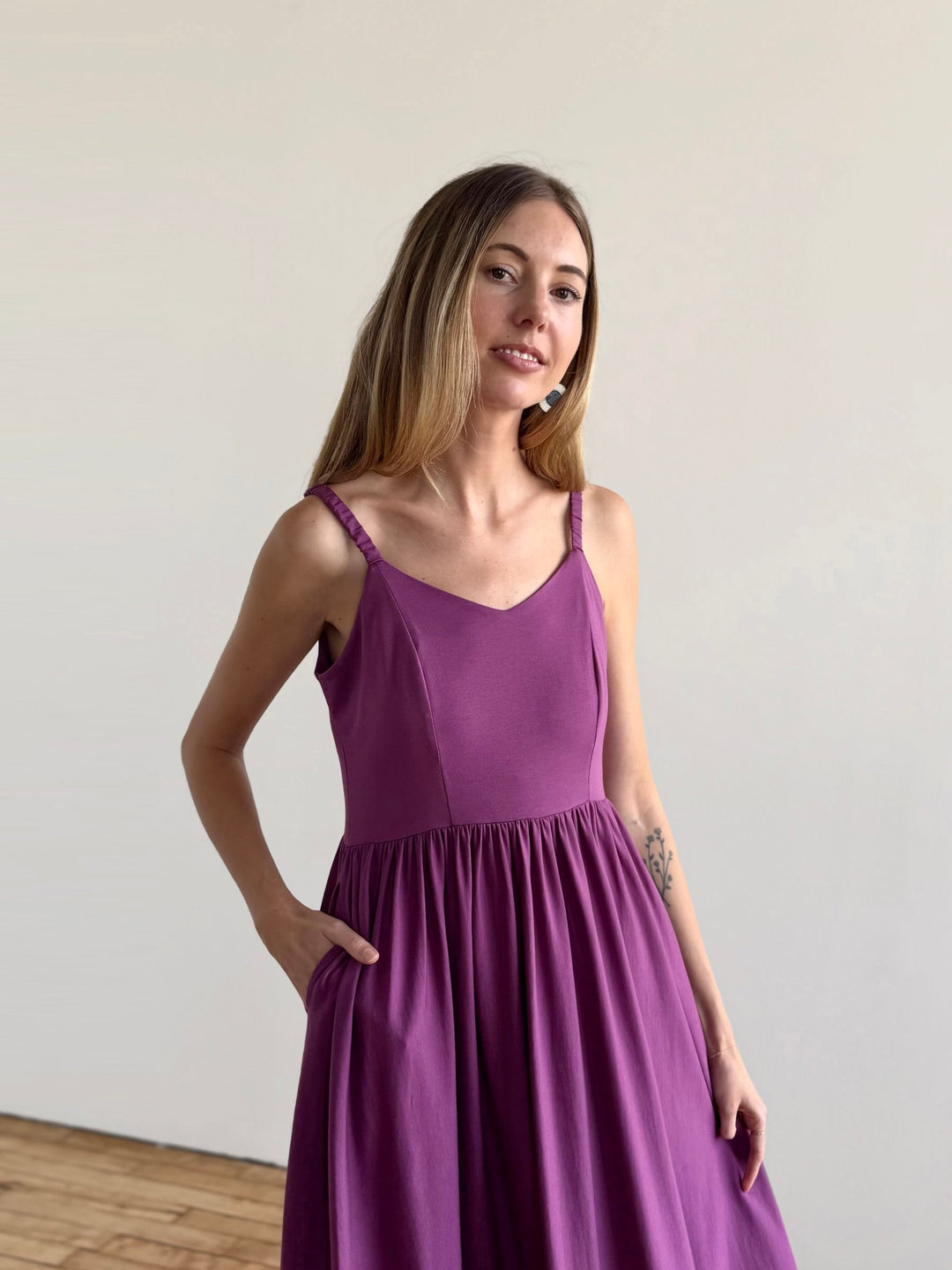 LYDIA dress in Deep Lilac