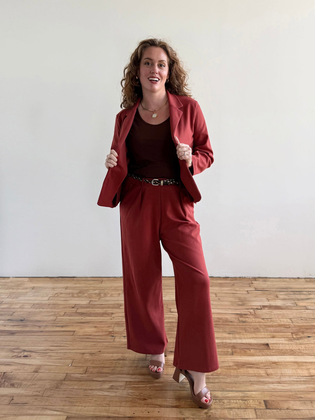KENNA pants in Red Amber