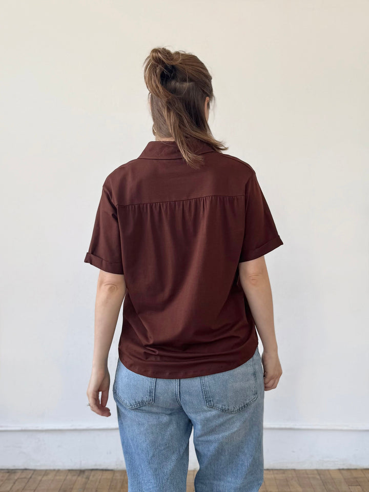 BEVERLY top in Burnt Cedar