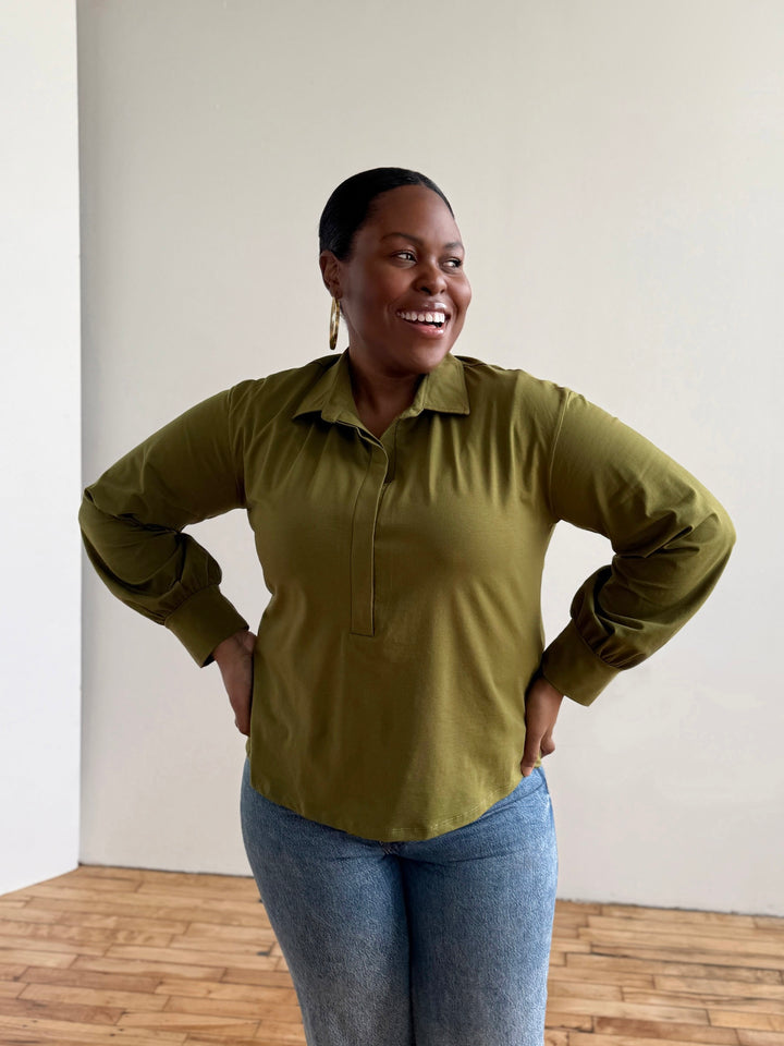 KAILYN jersey top in Olive Branch