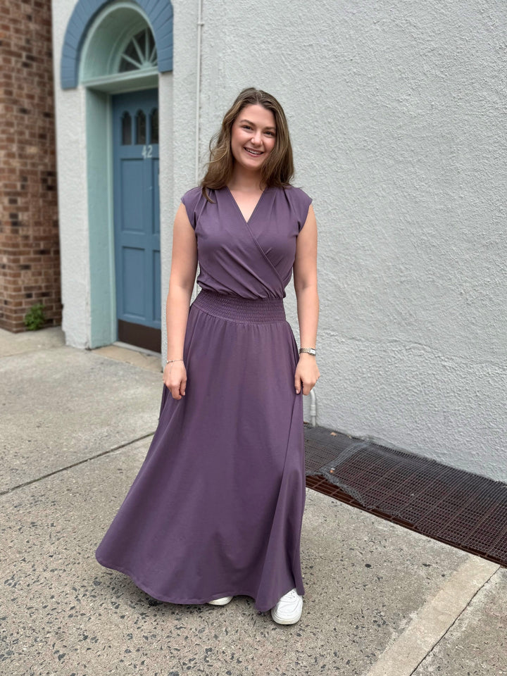 AUBREE dress in Smoky Purple