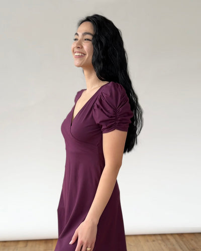 CAMILLE dress in Eggplant