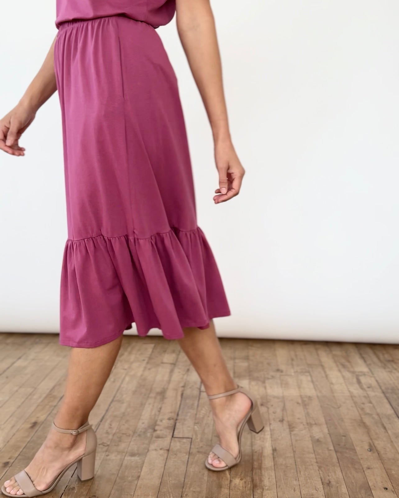 CASSIDY skirt in Mauve Berry
