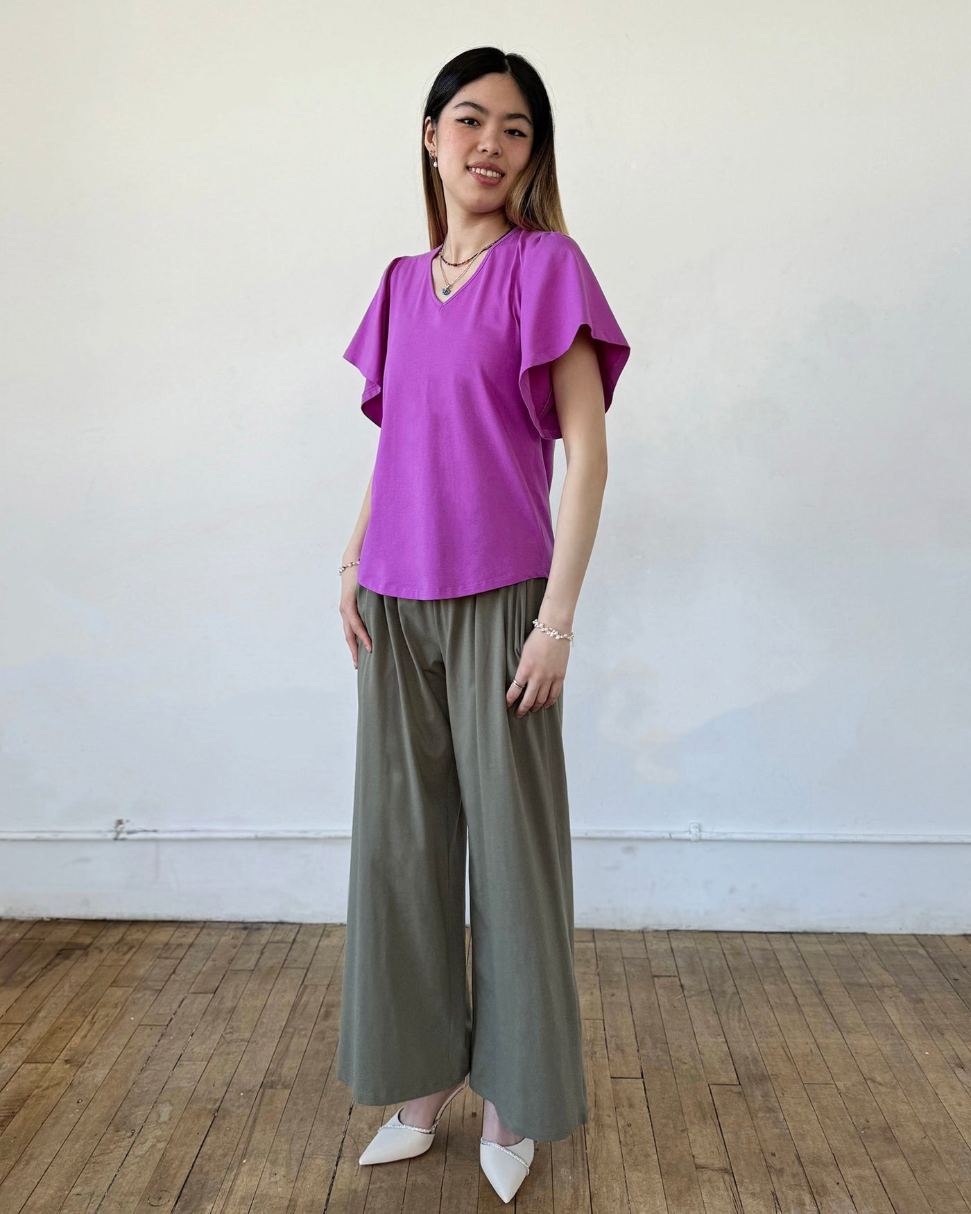 ELLIOT tee in Magenta Bloom