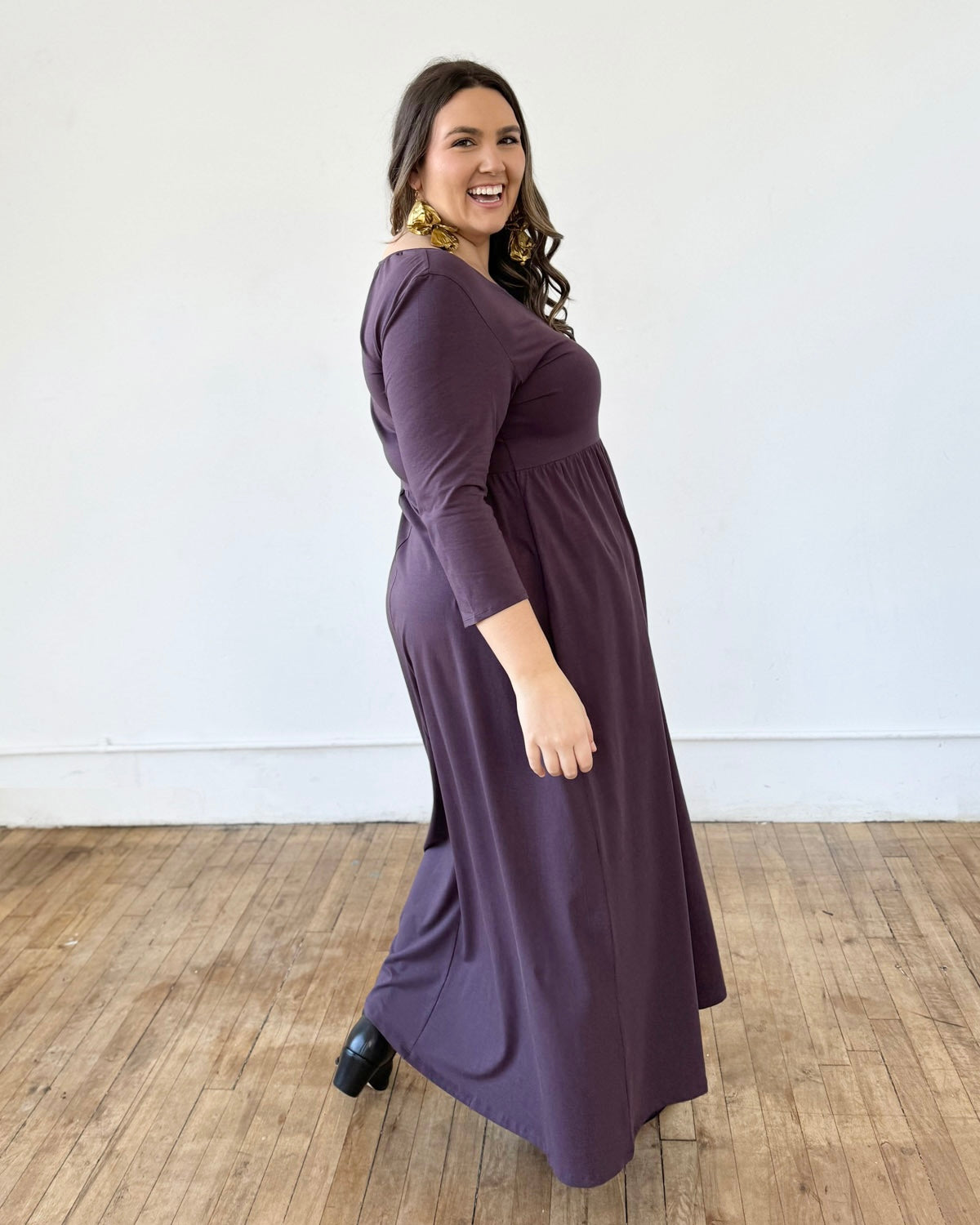 BRIE maxi dress in Plum