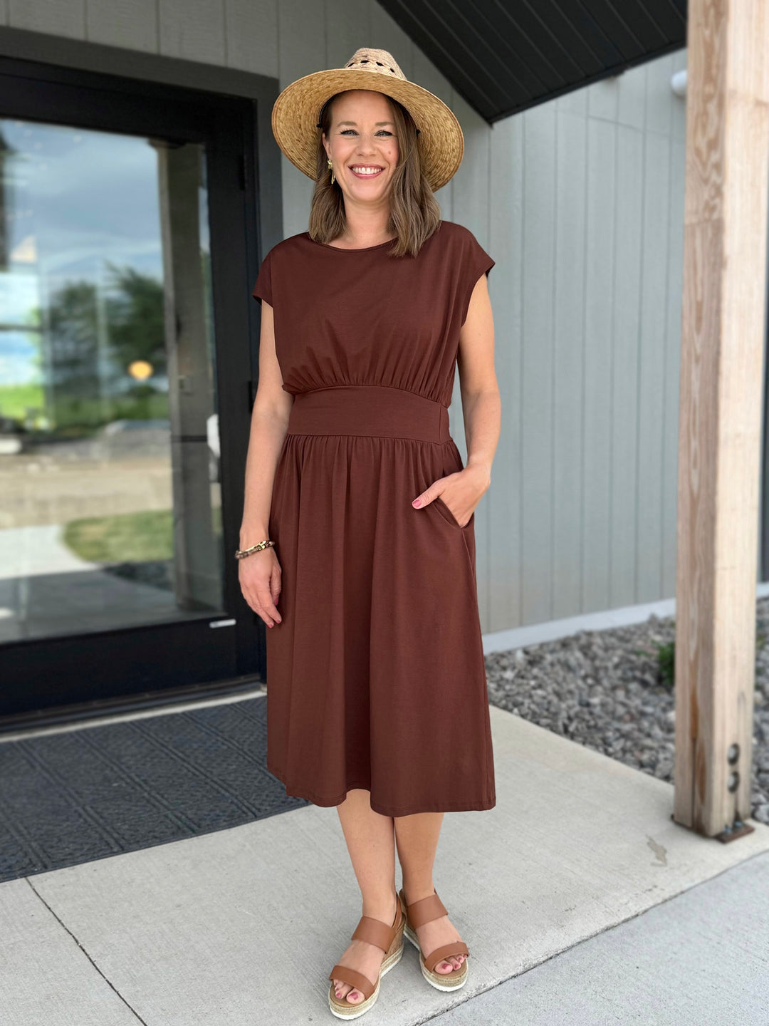 CATHERINE dress in Burnt Cedar