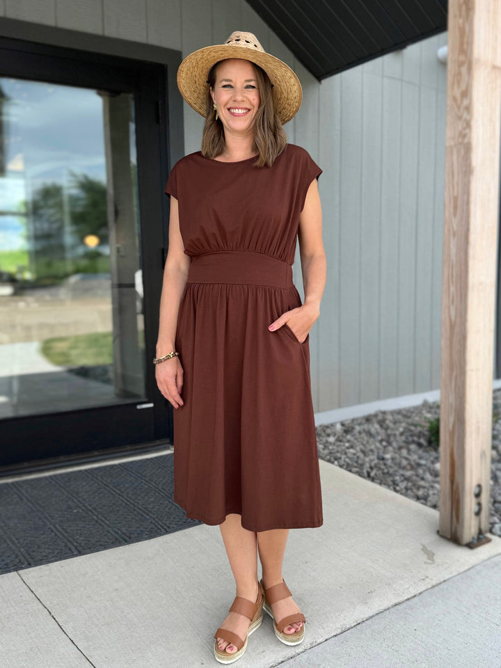 CATHERINE dress in Burnt Cedar