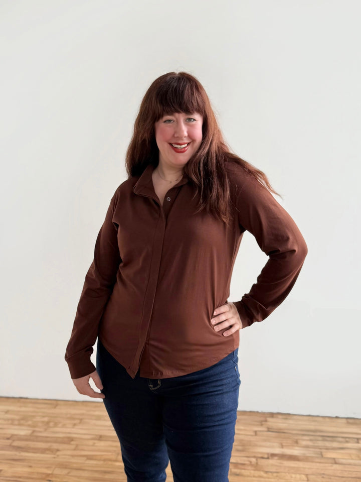 DEVON blouse in Burnt Cedar