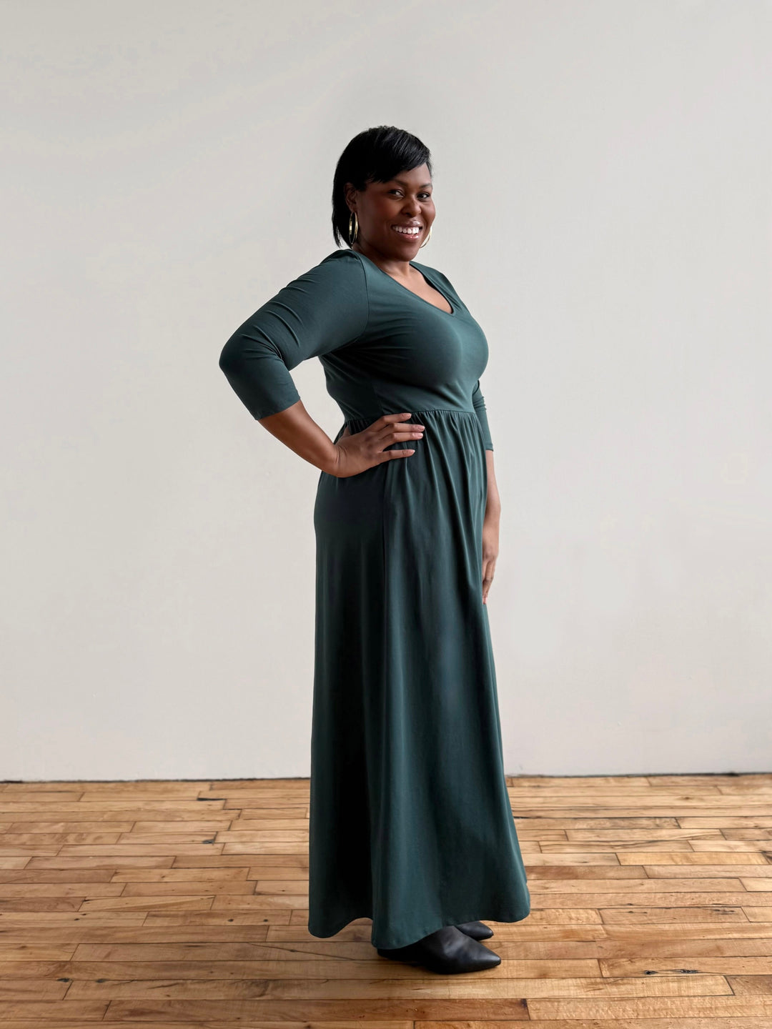 BRIE maxi dress in Deep Pine