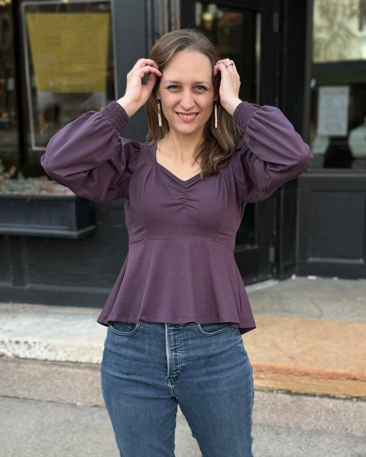 CELINE top in Plum – Elegantees