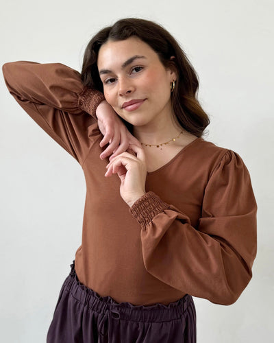 TONYA top in Cacao Brown